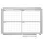 MasterVision Dry-Erase Calendar Board, 4-Month Grid, 24&rdquo; x 36&rdquo;