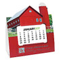 Die-Cut Desk Calendar, 7 inch; x 8 inch;, Barn, January-December