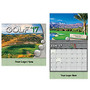 Golf Spiral 13-Month Wall Calendar, 10 inch;H x 10 3/8 inch;W, December-December