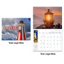 Lighthouses Stitched Wall Calendar