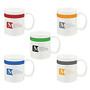 Color Stripe Ceramic Mug, 11 Oz.