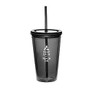 Keep Calm And Teach On Twist-Top Tumbler, 16 Oz, 6.25 inch;H x 4 inch;W x 2.5 inch;D, Charcoal