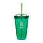 Keep Calm And Teach On Twist-Top Tumbler, 16 Oz, 6.25 inch;H x 4 inch;W x 2.5 inch;D, Green