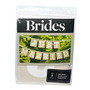 BRIDES; Just Married Banner, 7', Brown