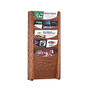 Wood Display Unit, 5 Pockets, 24 inch;H x 11 inch;W x 3 3/4 inch;D, Mahogany