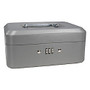 Barska Small Combination Lock Cash Box, 3 1/2 inch; x 6 5/16 inch; x 8 inch;, Gray