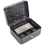 FireKing CB0806 Locking Convertible Cash Key Box - Key Lock - for Money, Coin - Internal Size 3.25 inch; x 7.69 inch; x 6 inch; - Silver, Black - Plastic, Steel