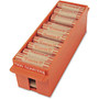 MMF Porta-Count System Extra-Capacity Rolled Coin Tray - External Dimensions: 11.3 inch; Length x 3.4 inch; Width x 3.4 inch; Height - 1200 x Quarter - Stackable - ABS Plastic - Orange - For Cash, Coin - Recycled - 1 Each