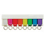 Office Wagon; Brand Key Rack, Assorted Color Key Chains, Holds 8