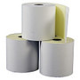 Office Wagon; Brand Banking/Teller Window/ATM Rolls, 3 inch; x 90', 2-Ply, Self-Contained, Canary/White, Pack Of 50 Rolls