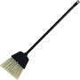 Genuine Joe Plastic Lobby Broom - 12 / Carton - Plastic - Black