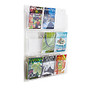 Clear Literature Rack, Magazine, 9 Pockets