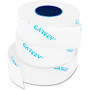 COSCO One-Line Pricemarker Label - 0.44 inch; Width x 0.81 inch; Length - 1200 / Roll - Rectangle - White - Paper - 3600 / Pack