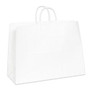 Office Wagon; Brand White Paper Shopping Bags, 12 inch;L x 16 inch;W x 6 inch;D, Pack Of 250
