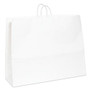 Office Wagon; Brand White Paper Shopping Bags, 18 3/4 inch;L x 24 inch;W x 7 1/4 inch;D, Pack Of 125