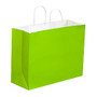 Partners Brand Citrus Green Tinted Shopping Bags 16 inch; x 6 inch; x 12 inch;, Case of 250