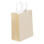 Partners Brand French Vanilla Tinted Shopping Bags 10 inch; x 5 inch; x 13 inch;, Case of 250