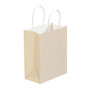 Partners Brand French Vanilla Tinted Shopping Bags 8 inch; x 4 1/2 inch; x 10 1/4 inch;, Case of 250