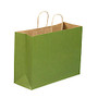 Partners Brand Green Tea Tinted Shopping Bags 16 inch; x 6 inch; x 12 inch;, Case of 250