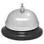 Sparco Nickel-Plated Chromed Steel Call Bell, Silver/Black