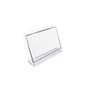 Azar Displays Acrylic L-Shaped Sign Holders, 2 1/2 inch; x 3 1/2 inch;, Clear, Pack Of 10
