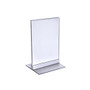Azar Displays Acrylic Vertical/Horizontal T-Strip Sign Holders, 5 1/2 inch; x 8 1/2 inch;, Clear, Pack Of 10