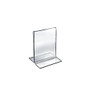 Azar Displays Double-Foot Acrylic Sign Holders, 6 inch; x 5 inch;, Clear, Pack Of 10