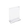 Azar Displays Double-Foot Acrylic Sign Holders, 7 inch; x 5 inch;, Clear, Pack Of 10