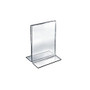 Azar Displays Double-Foot Acrylic Sign Holders, 8 1/2 inch; x 5 1/2 inch;, Clear, Pack Of 10