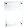 Azar Displays Graphic-Size Acrylic Vertical/Horizontal Standoff Sign Holder, 17 inch; x 22 inch;, Clear