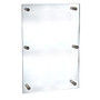 Azar Displays Graphic-Size Acrylic Vertical/Horizontal Standoff Sign Holder, 24 inch; x 36 inch;, Clear