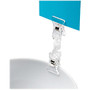 Deflect-o VersaGrip Double Clip Sign Holder - 0.9 inch; - Acrylic - 10 / Bag - Clear