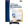 Officemate; Premium Vertical 2-Sided Dry-Erase Sign Holder, 11 inch; x 8 1/2 inch; x 3 3/4 inch;, Black/Clear