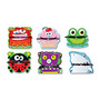 Carson-Dellosa Pencil Topper - 1 Ladybug, 1 Frog, 1 Shark, 1 Monster, 1 Robot, 1 Cupcake - Perforated Hole - Multicolor - Card Stock - 6 / Pack