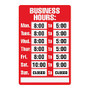 Cosco  inch;Business Hours inch; Sign Kit, 8 inch; x 12 inch;