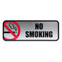 COSCO Brushed Metal  inch;No Smoking inch; Sign, Silver/Black/Red