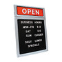 Cosco; Upscale  inch;Open/Closed inch; Letterboard Sign, 20 1/2 inch;H x 15 inch;W, Black/Red/White