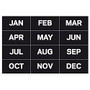 MasterVision&trade; Magnetic Months Of The Year, 1 inch; x 2 inch;, Set Of 12