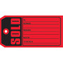 Office Wagon; Brand  inch;Sold inch; Tags, #5, 4 3/4 inch; x 2 3/8 inch;, Red, Box Of 500