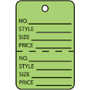 Office Wagon; Brand Garment Tags, Perforated, 1 1/4 inch; x 1 7/8 inch;, 100% Recycled, Green, Case Of 1,000