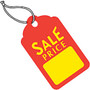 Office Wagon; Brand Merchandise Tags, 100% Recycled, 1 11/16 inch; x 2 3/4 inch;, Red/Yellow, Case Of 1,000