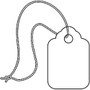 Office Wagon; Brand Merchandise Tags, White String, 100% Recycled, 3/8 inch; x 13/16 inch;, White, Case Of 1,000