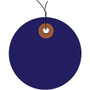 Office Wagon; Brand Plastic Circle Tags, 2 inch;, Blue, Pack Of 100