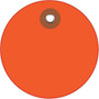 Office Wagon; Brand Plastic Circle Tags, 3 inch;, Orange, Pack Of 100
