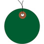 Office Wagon; Brand Prewired Plastic Circle Tags, 2 inch;, Green, Pack Of 100