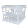 Office Wagon; Brand Filing/Stacking Crate, 11 1/4 inch;H x 14 1/2 inch;W x 17 1/2 inch;D, Clear