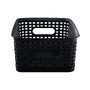 See Jane Work; Decorative Storage, Small Woven Bin, 10 inch; x 7 3/10 inch; x 4 3/5 inch;, Black