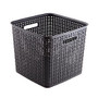 See Jane Work; Plastic Weave Bins, 11 1/4 inch;H x 12 1/2 inch;W x 12 1/2 inch;L, Black