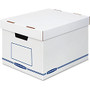 Bankers Box Organizers X-Large 12/ctn - External Dimensions: 12.8 inch; Width x 16.5 inch; Depth x 10.5 inch; Height - Medium Duty - Single/Double Wall - Stackable - White, Blue - For Storage - Recycled - 12 / Carton
