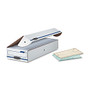 Bankers Box; Econo Stor/File&trade; 65% Recycled Storage Boxes, 9 inch; x 24 inch; x 4 inch;, White/Blue, Case Of 12